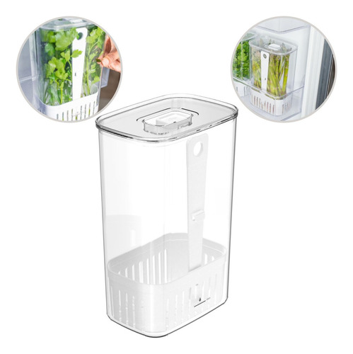 Organizador De Temperos Frescos Geladeira Clear Fresh 2,3l