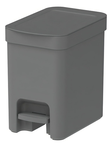 Lixeira Com Pedal 6l Cozinha Banheiro Dual Trium Chumbo Ou