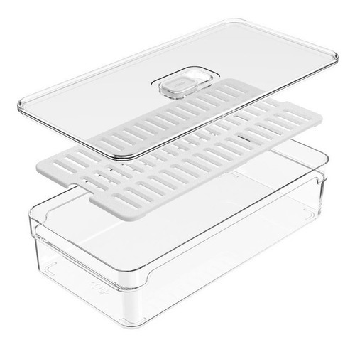 Pote Organizador De Geladeira Frutas Verduras Frescas 2,8l