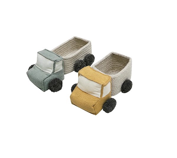 Lorena Canals Dupla de mini cesto Truck 8x24x14cm  8x21x14cm