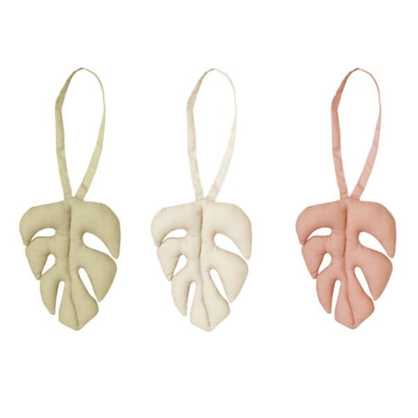 Set de 3 enfeites – Monstera 11 x 42 cm