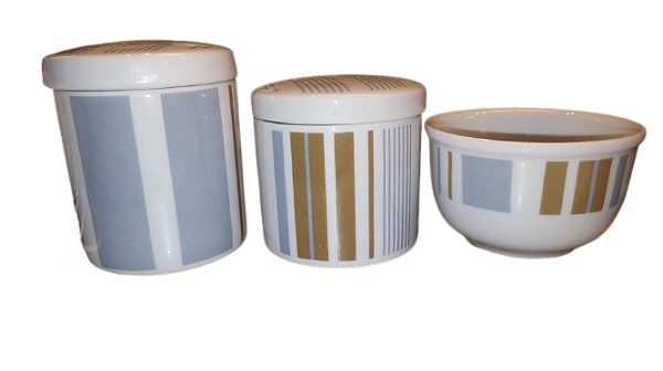 KIT HIGIENE LISTRAS CINZA E MARROM-EN