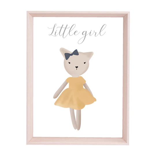 QUADRO KITTY LITTLE GIRL - MOL-EN