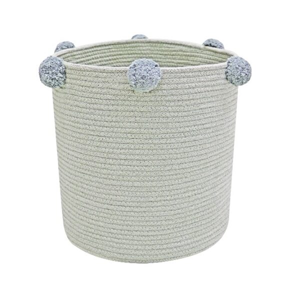 Cesta Bubbly azul sálvia Ø30 x 30 cm - LORENA CANALS