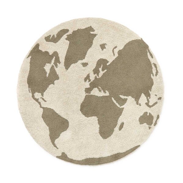 TAPETE RUGCYCLED MAPA MUNDI 120CM