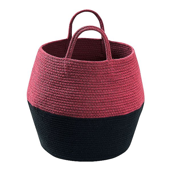 CESTO 35 x 30 x 30 CM LORENA CANALS ZOCO AUBERGINE PRETO