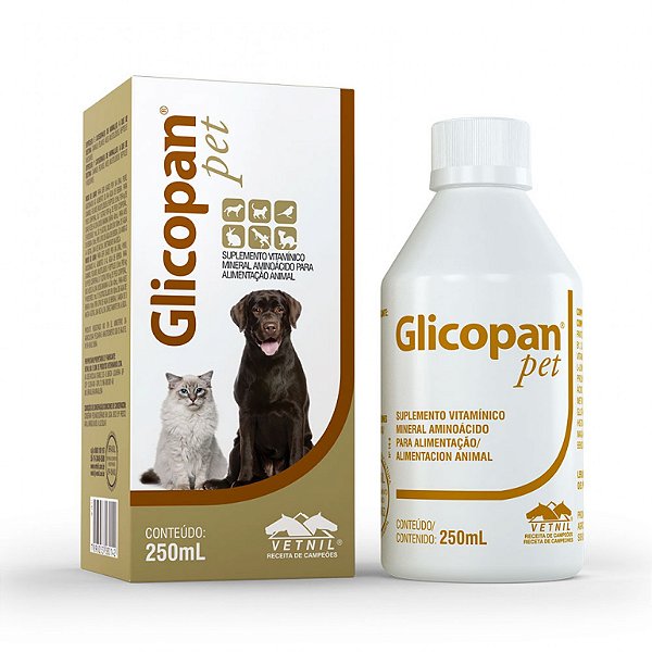 Glicopan Pet 250ml Vetnil - Suplemento Vitaminico