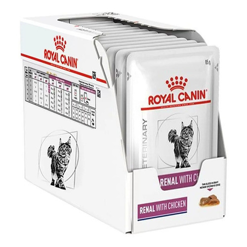 Royal Canin Sachê Feline Renal Frango p/ Gatos - Caixa c/12 - 85 g