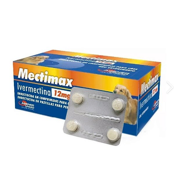Mectimax 12mg com 4 Comprimidos - Ivermectina