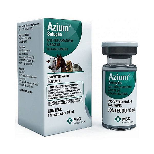 Azium 10 mL MSD – Anti-inflamatório Injetável Dexametasona