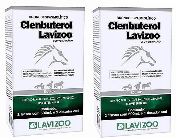 Clenbuterol Lavizoo 500 ml — Kit 2 Unidades | Clembuterol