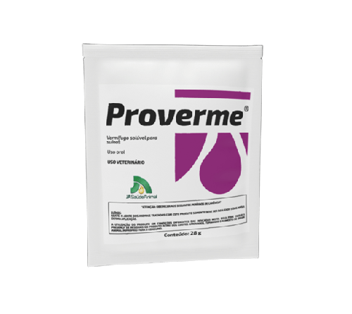 Proverme 28g J.A. Saúde Animal – Vermífugo Sache Solúvel