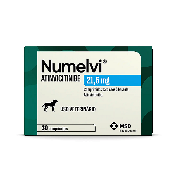 Numelvi 21,6 mg MSD 30 Comprimidos – Tratamento da Coceira em Cães
