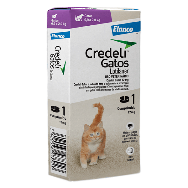 Credeli Gatos 12 mg Antipulgas para Gatos de 0,9 a 2 kg – 1 Comprimido