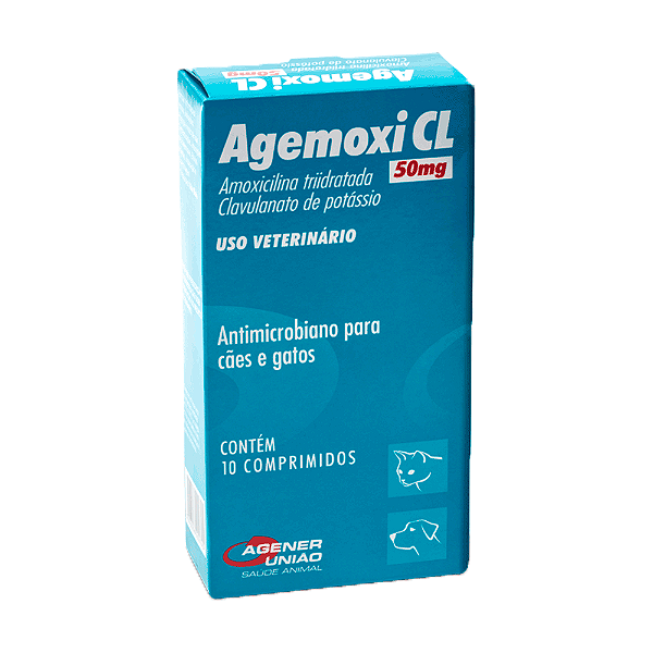 Agemoxi CL 50 mg - Antimicrobiano 10 Comprimidos Agener União
