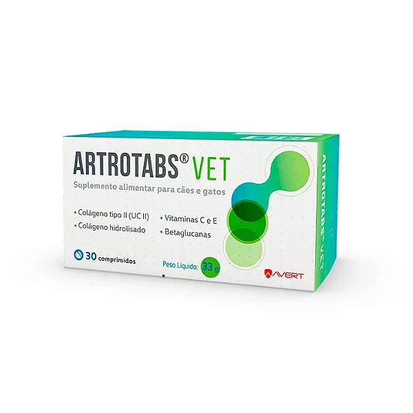 Artrotabs Vet Avert 30 Comprimidos - Suplemento para Articulações