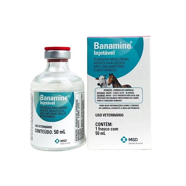 Banamine Injetável Anti-inflamatório MSD 50 mL
