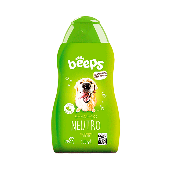 Beeps Shampoo Neutro para Cães e Gatos 500 mL