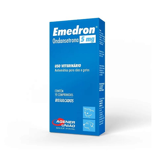 Emedron Antiemético para Cães e Gatos 5 mg com 10 Comprimidos