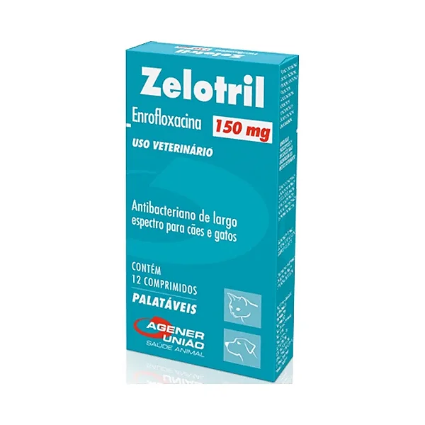 Zelotril 150 mg Agener União 12 Comprimidos - Cães e Gatos