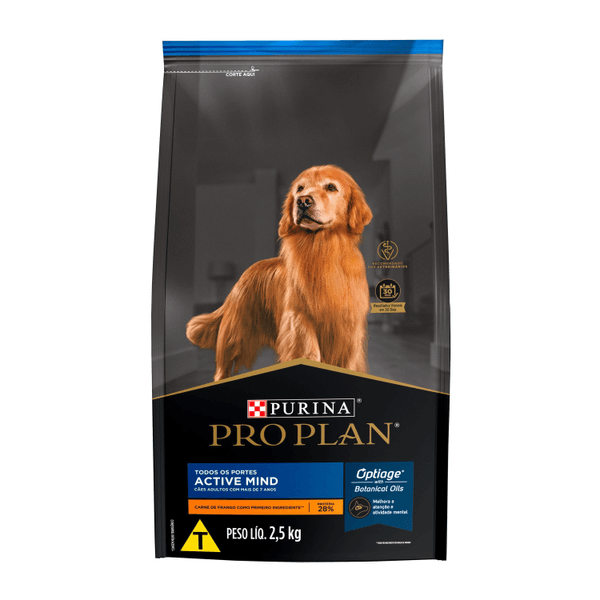 Ração Pro Plan Purina Active Mind Cães 7+ Frango 2,5 kg