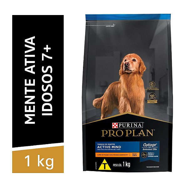 Ração Pro Plan Purina Active Mind Cães 7+ Frango 1 kg