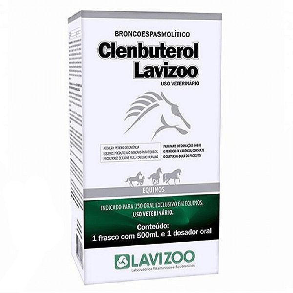 Clenbuterol Lavizoo 500 ml - Kit com 54 Unidades