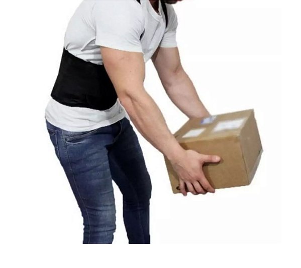 CINTA  LOMBAR ERGONÔMICA C/ SUSPENSÓRIO ELÁSTICO PROTEÇÃO