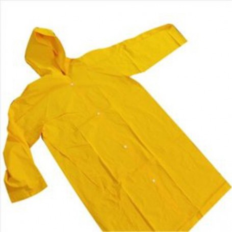 CAPA DE CHUVA IMPERMEÁVEL PVC REFORÇADA AMARELA TAM G