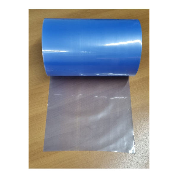Bobina Plástica Azul Com Proteção Anticorrosiva VCI - 0,30x150m - 150 Micras - 12 Meses de Garantia
