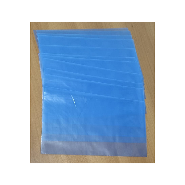 Saco Plástico Azul Com Proteção Anticorrosiva VCI - 19x36cm 160 Micras - 100 Unidades 12 Meses de Garantia
