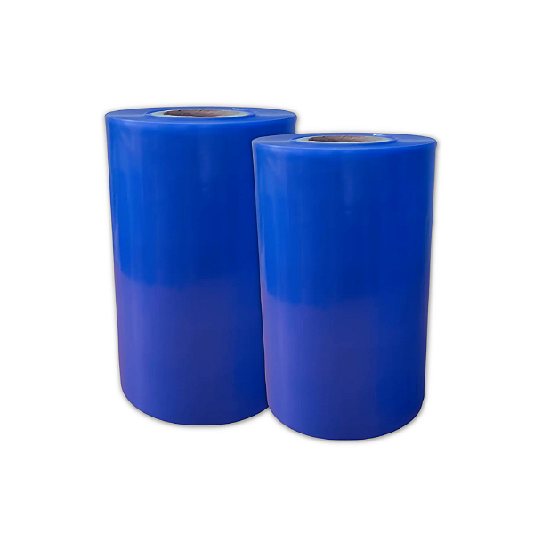 Kit com 2 Bobinas Plástica Azul Com Proteção Anticorrosiva VCI - 0,30x150m - 150 Micras