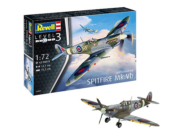 Caça Inglês da Segunda Guerra Mundial Spitfire Mk. Vb 1/72 Revell