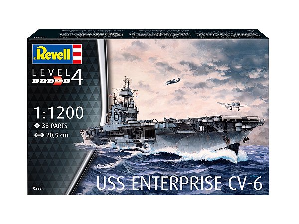Porta Aviões USS Enterprise CV-6 1/1200 Revell