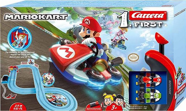 Autorama Mario Kart Mario Vs. Luigi 2,9 Metros 1/50 Carrera First