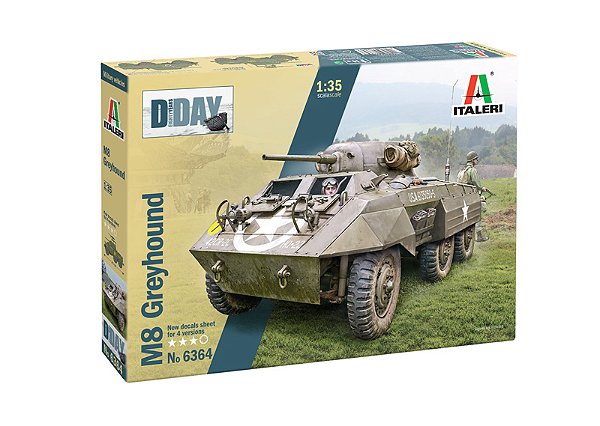 Miniatura de Carro de Reconhecimento Blindado Americano M8 Greyhound 1/35 Italeri