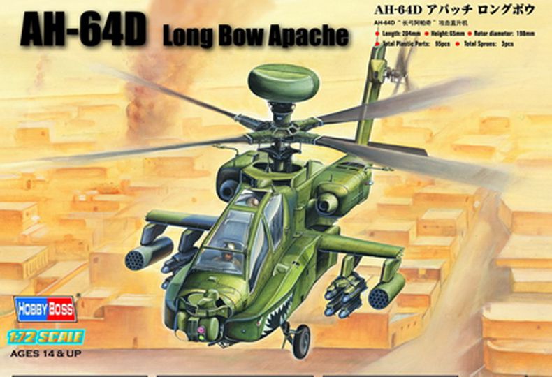 AH-64D Apache Long Bow 1/72 Hobby Boss