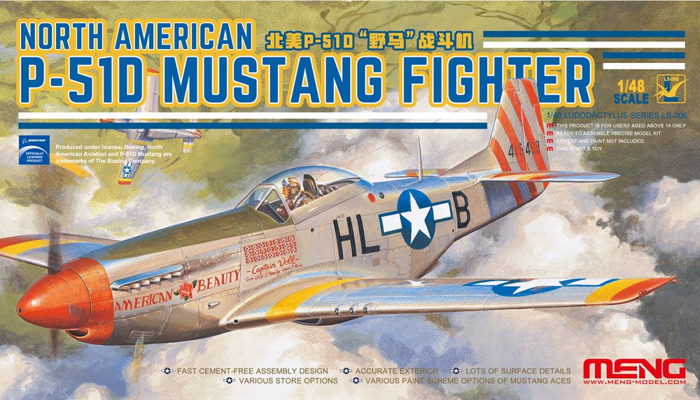 Caça P-51D Mustang 1/48 Meng