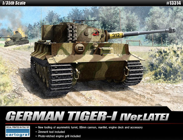 Tanque Alemão Da Segunda Guerra Mundial Tiger I 1/35 Academy