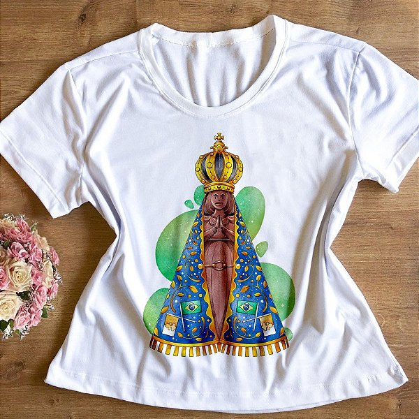 T-Shirt - Nossa Senhora Aparecida Aquarela