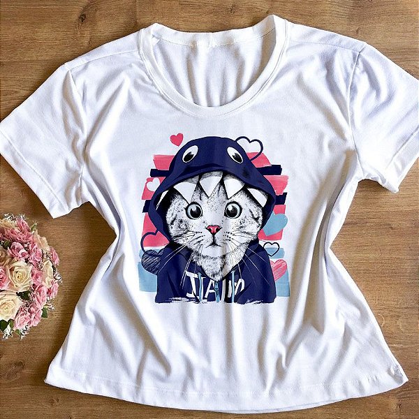 T-Shirt - Gatinho de Capuz