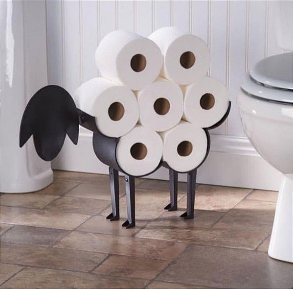 SUPORTE PARA PAPEL HIGIÊNICO DE OVELHA