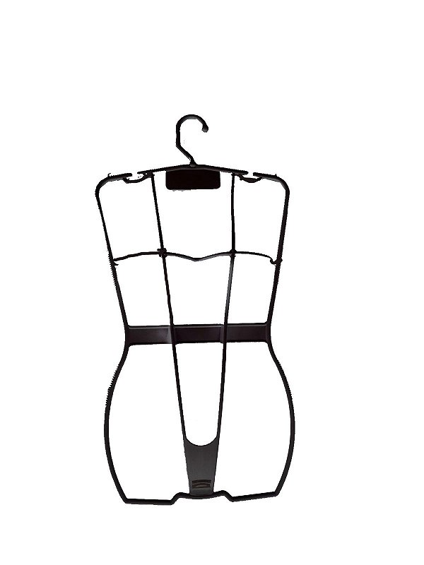 kit 5 Cabide 3d plástico preto