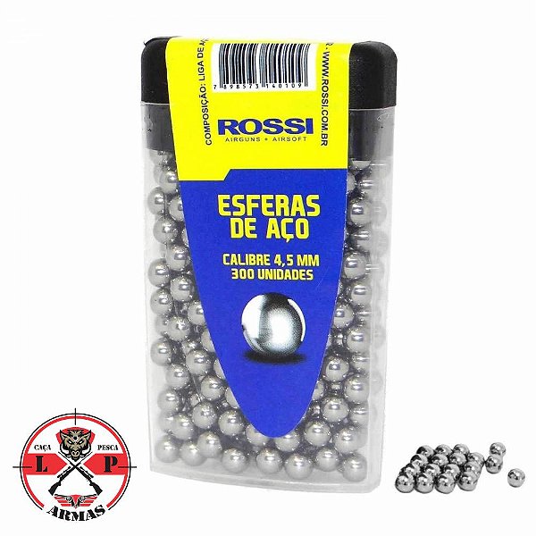 Esferas de Aço Rossi 4,5mm 0,35g - 300 Un