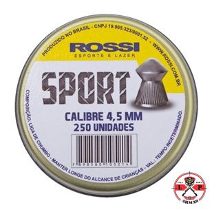 Chumbinho Rossi Sport 4,5mm - 250 Un