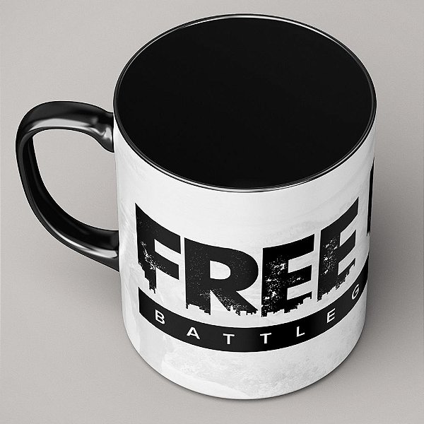 Caneca Free Fire Alça Preta