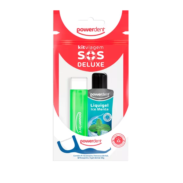 Kit de Higiene Oral Powerdent Viagem SOS Deluxe