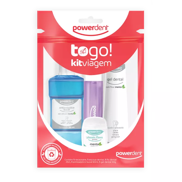 Kit de Higiene Oral PowerDent Viagem To Go