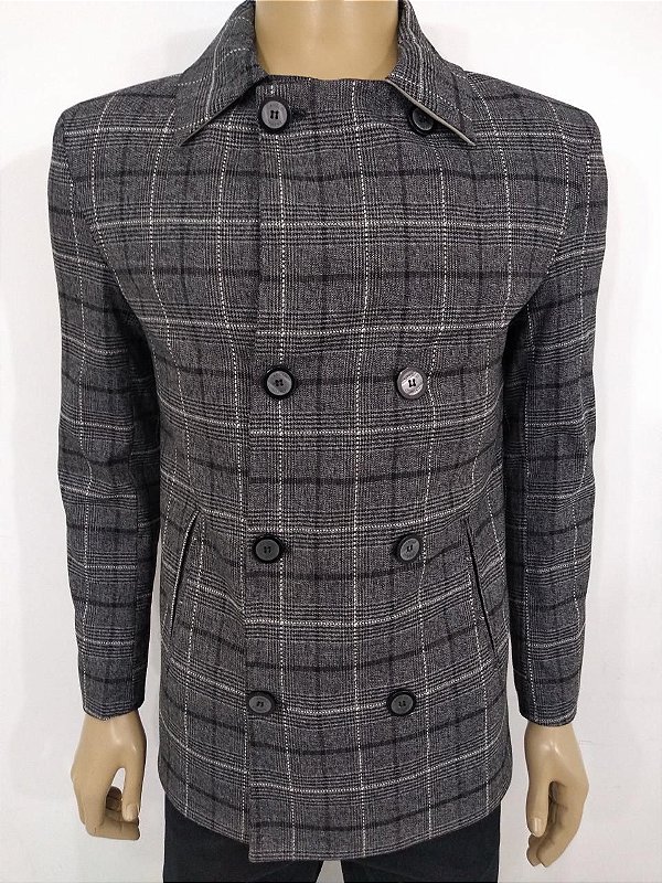 CML1020 CASACO POLI VISCOSE CAMELO CINZA