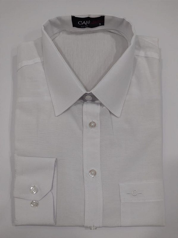 815601-04 CAMISA SOCIAL CLASSICA CAW BRANCA